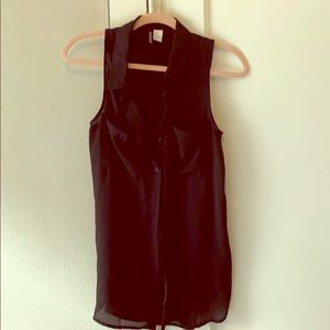 sleeves sheer blouse